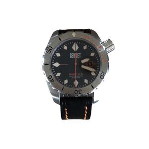 Serket Reef Diver 2.0 Swiss Automatic 30 ATM Black Leather Men’s Diving Watch